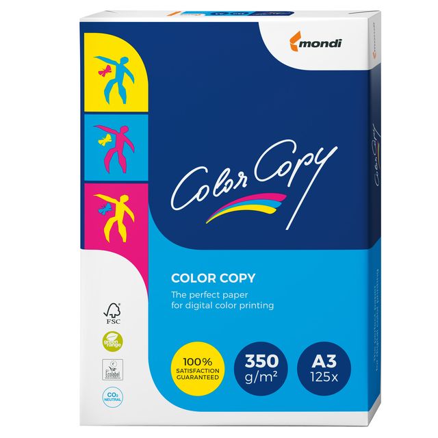 Carta Color Copy - 320 x 450 mm - 350 gr - bianco - Sra3 - Mondi - conf. 125 fo…
