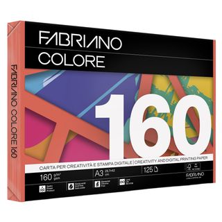 Carta Fabriano Colore - A3 - 160 gr - colori forti arancio - Fabriano - conf. 1…