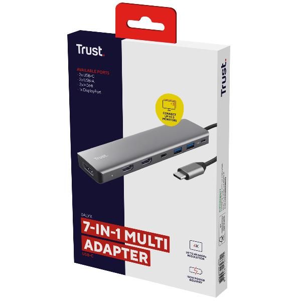 Trust 25661, USB tipo-C, HDMI, USB 3.2 Gen 1 (3.1 Gen 1) Type-A, USB 3.2 Gen 1 …