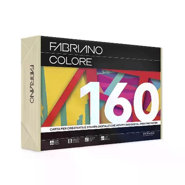 Carta Fabriano Colore - A4 - 160 gr - colori tenui avorio - Fabriano - conf. 25…