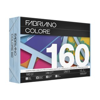 Carta Fabriano Colore - A4 - 160 gr - colori tenui celeste - Fabriano - conf. 2…