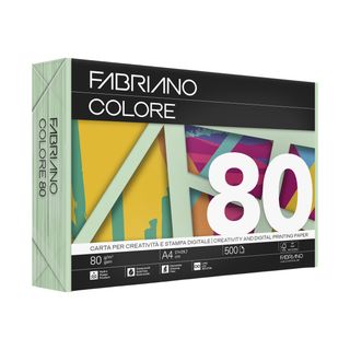 Carta Fabriano Colore - A4 - 80 gr - colori tenui acquamarina - Fabriano - conf…
