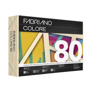 Carta Fabriano Colore - A4 - 80 gr - colori tenui onice - Fabriano - conf. 500 …