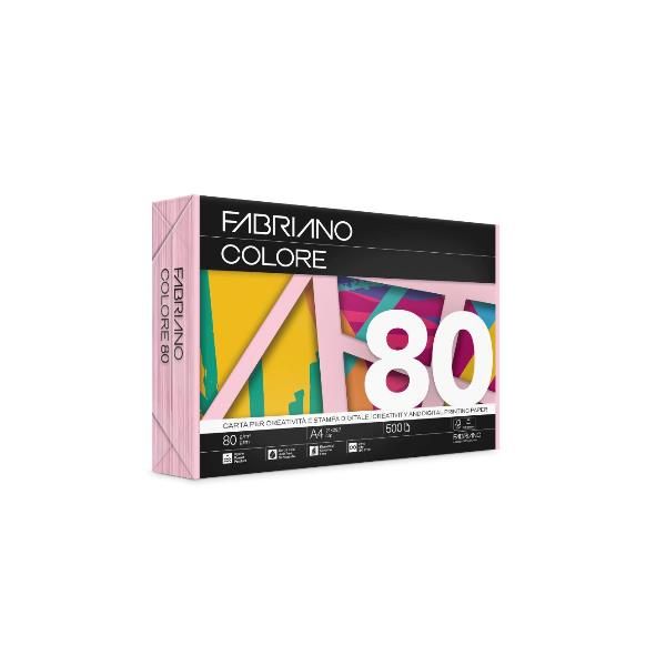 Carta Fabriano Colore - A4 - 80 gr - colori tenui rosa - Fabriano - conf. 500 f…