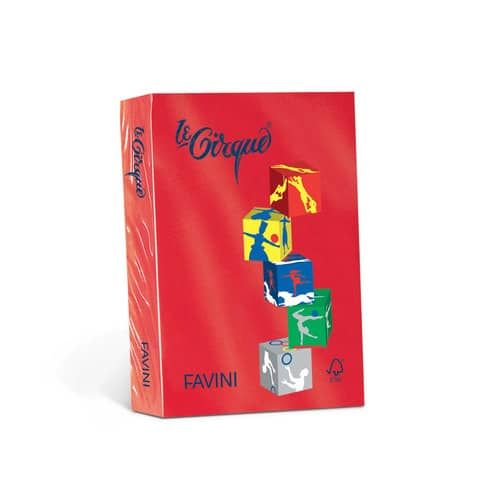 Carta Le Cirque - A3 - 80 gr - rosso scarlatto 209 - Favini - conf. 500 fogli