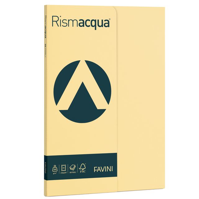 Carta Rismacqua Small - A4 - 200 gr - camoscio 02 - Favini - conf. 50 fogli