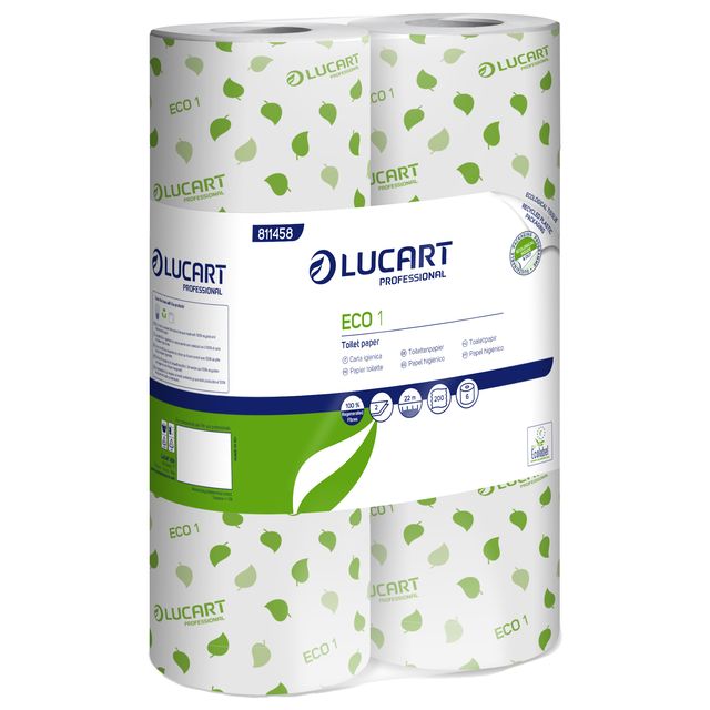 Carta igienica Eco - 2 veli - 16,5 gr - diametro 10,2 cm - 9,8 cm x 22 mt - 200…