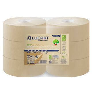 Carta igienica EcoNatural Maxi Jumbo - 9,1 cm x 300 mt - 15,5 gr - diametro 24,…