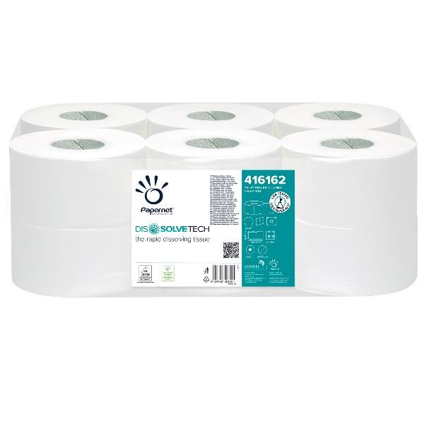 Carta igienica Mini Jumbo - 8,9 cm x 300 mt - diametro 20 cm - goffratura micro…