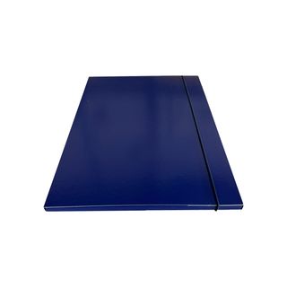 Cartella 3 lembi con elastico - 25 x 34 cm - dorso 1cm - blu - Starline