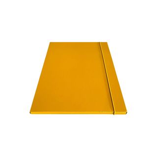 Cartella 3 lembi con elastico - 25 x 34 cm - dorso 1cm - giallo - Starline