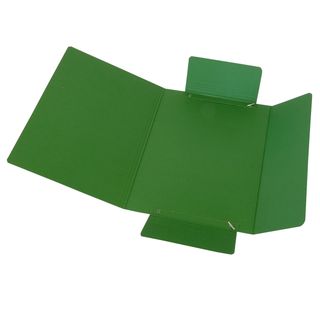 Cartella 3 lembi con elastico - A4 - dorso variabile - presspan - verde - Carto…