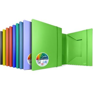 Cartella 3 lembi con elastico Garda - 25,7 x 34,5 cm - dorso piatto - PP - colo…