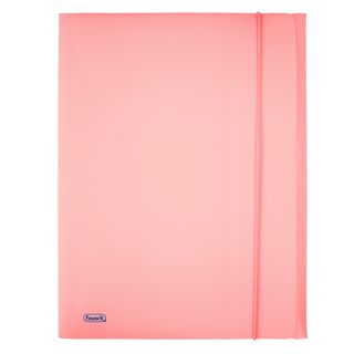 Cartella 3 lembi con elastico Pastel - 24 x 33cm - dorso 1 cm - PP - cipria - F…