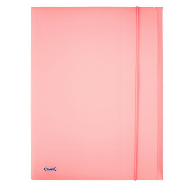 Cartella 3 lembi con elastico Pastel - 24 x 33cm - dorso 1 cm - PP - cipria - F…