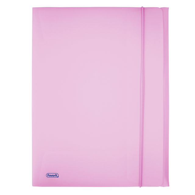 Cartella 3 lembi con elastico Pastel - 24 x 33cm - dorso 1 cm - PP - glicine - …