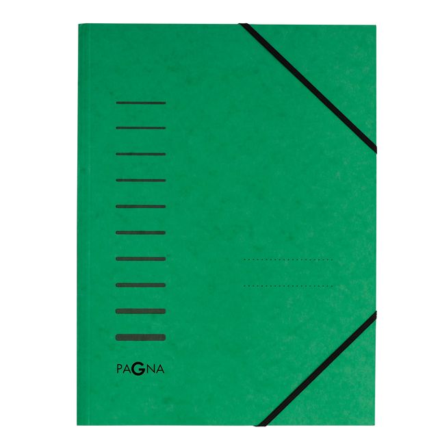 Cartella con elastico angolare - A4 - dorso variabile - cartoncino - verde - Pa…