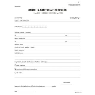 Cartella sanitaria di rischio per lavoratori esposti ad agenti cancerogeni - 31…