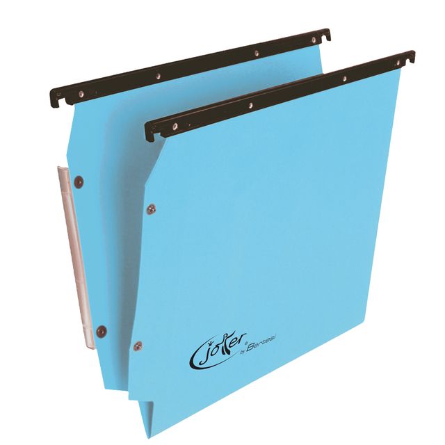 Cartella sospesa Joker - armadio - interasse 33 cm - fondo V - 33 x 28 cm - blu…
