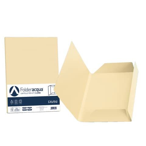 Cartellina 3 lembi Acqua - 200 gr - A4 - cartoncino bristol - camoscio - Favini…