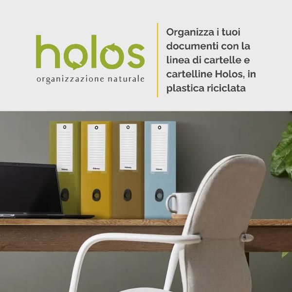 Cartellina 3 lembi HOLOS - PP - 25 x 35cm - giallo sabbia - Fellowes