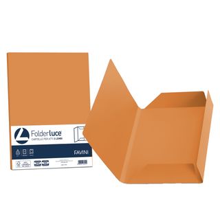 Cartellina 3 lembi Luce - 200 gr - A4 - cartoncino bristol - arancio - Favini -…