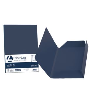 Cartellina 3 lembi Luce - 200 gr - A4 - cartoncino bristol - blu cobalto - Favi…