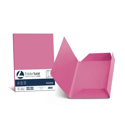 Cartellina 3 lembi Luce - 200 gr - A4 - cartoncino bristol - ciclamino - Favini…