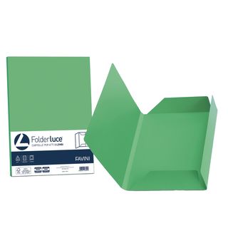 Cartellina 3 lembi Luce - 200 gr - A4 - cartoncino bristol - verde - Favini - c…