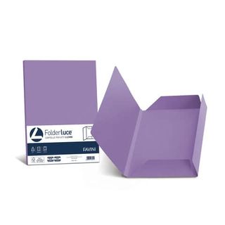 Cartellina 3 lembi Luce - 200 gr - A4 - cartoncino bristol - violetto - Favini …