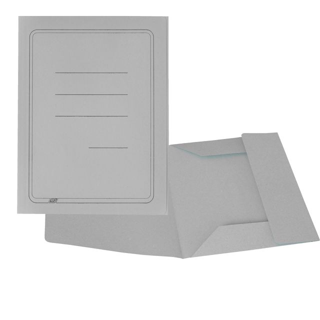 Cartellina 3 lembi con stampa - 200 gr - 25 x 33 cm - cartoncino manilla - grig…