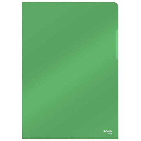Cartellina a L - A4 - PVC - liscio pesante - verde cristallo - Esselte - conf. …