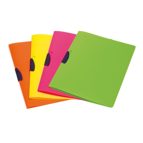 Cartellina con molla colori fluo clipper shocking file