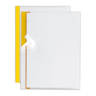 Cartellina per rilegatura Poli 200 - A4 - PP - trasparente buccia - dorso giall…