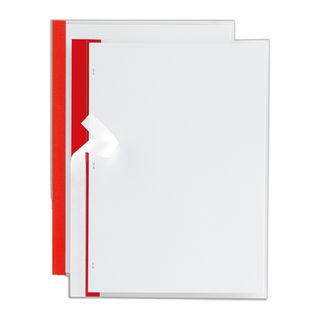 Cartellina per rilegatura Poli 200 - A4 - PP - trasparente buccia - dorso rosso…