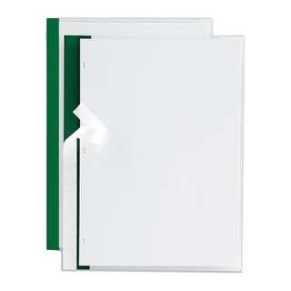 Cartellina per rilegatura Poli 200 - A4 - PP - trasparente buccia - dorso verde…