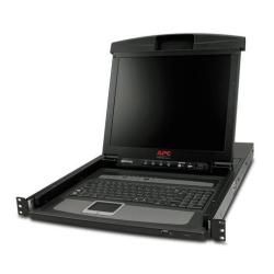 APC LCD Console - Console KVM con switch KVM - 8 porte - PS/2 - 17" - montabile…