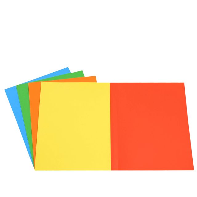 Cartellina semplice - 200 gr - A4 - cartoncino bristol - 5 colori assortiti - S…