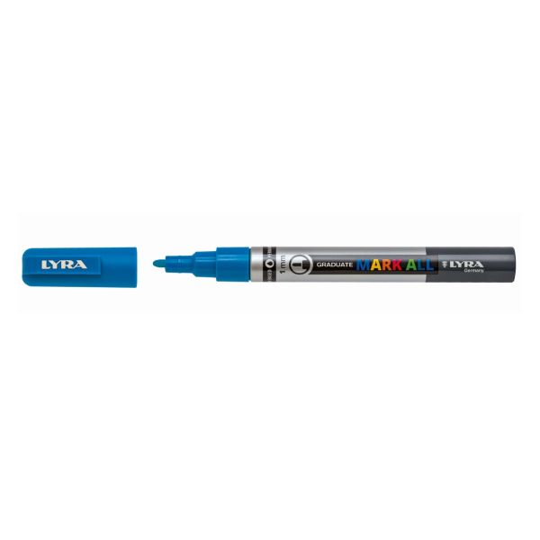 Lyra Graduate Mark All, Azzurro, Punta a ogiva/sottile, Blu, Grigio, Plastica, …