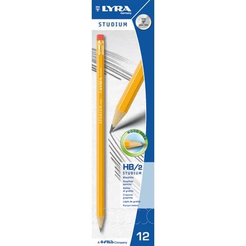 Lyra STUDIUM - Matita - HB - con gomma (pacchetto di 12)