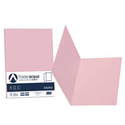 Cartellina semplice Acqua - 200 gr - A4 - rosa - cartoncino bristol - Favini - …