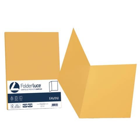 Cartellina semplice Luce - 200 gr - A4 - giallo oro - cartoncino bristol - Favi…