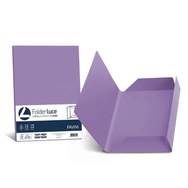 Cartellina semplice Luce - 200 gr - A4 - violetto - cartoncino bristol - Favini…
