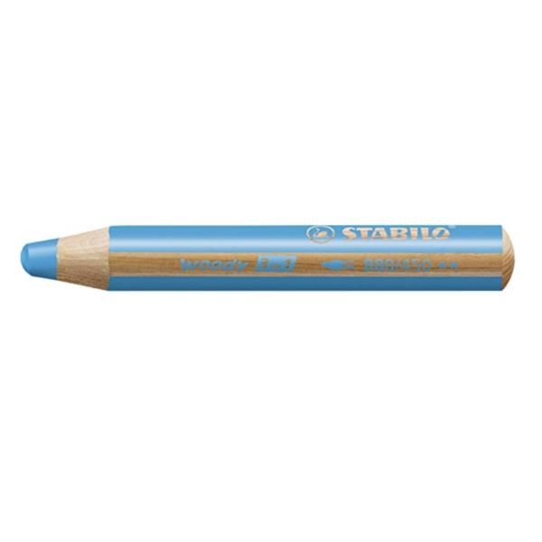 STABILO woody 3 in 1 - Pastello colorato - per vetro, pelle, metallo - blu cian…