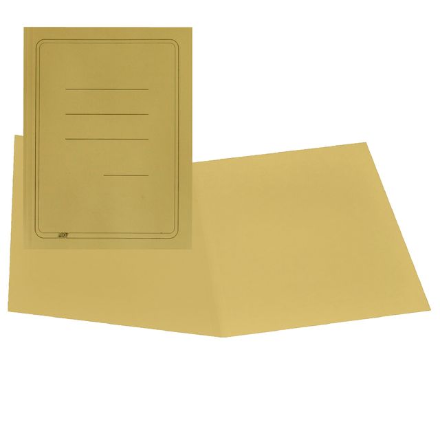 Cartellina semplice con stampa - 145 gr - 25 x 34 cm - giallo - cartoncino mani…