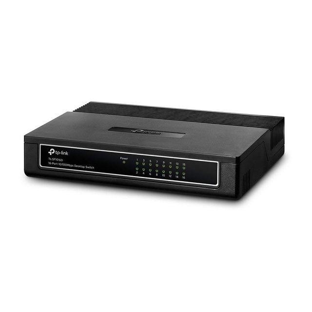 TP-Link TL-SF1016D 16-Port 10/100Mbps Desktop Switch - Switch - 16 x 10/100 - d…