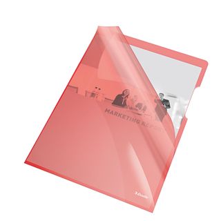Cartelline a L - PVC - liscio - 21 x 29,7 cm - rosso cristallo - Esselte - conf…