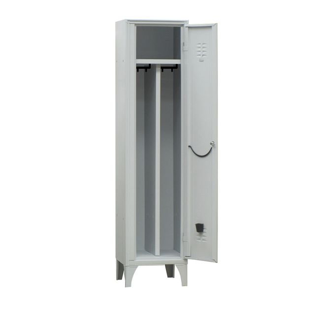 Armadio spogliatoio in metallo - 1 vano - con divisorio - 50 x 50 x 180 cm - gr…