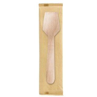 Palettina gelato monouso in legno - imbustata singolarmente - 9,6 cm - Signor B…