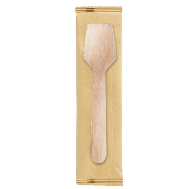 Palettina gelato monouso in legno - imbustata singolarmente - 9,6 cm - Signor B…